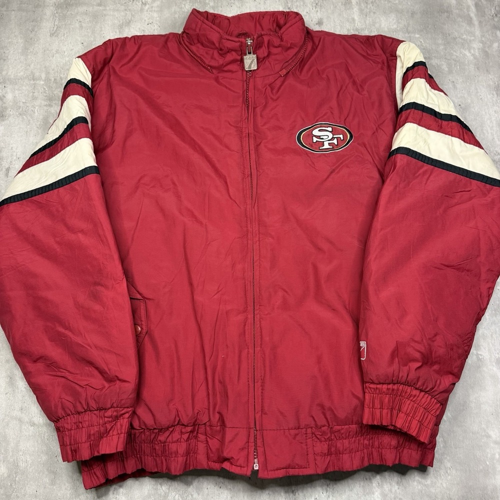 Vintage 90s San Francisco 49ers Logo 7 Jacket Size Large NFL Football 2 Sided